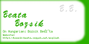 beata bozsik business card